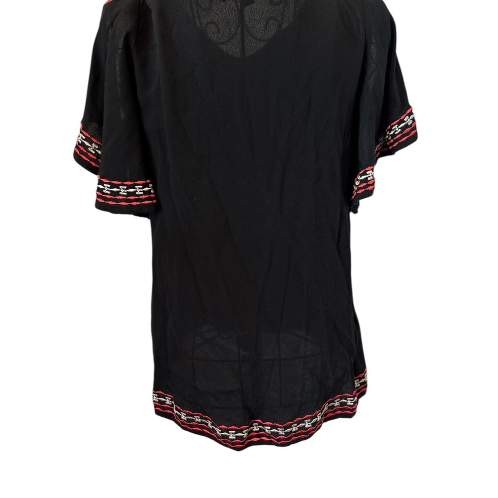 Gibson Latimer Embroidered, 100% Rayon Top, Size Small - Picture 2 of 4